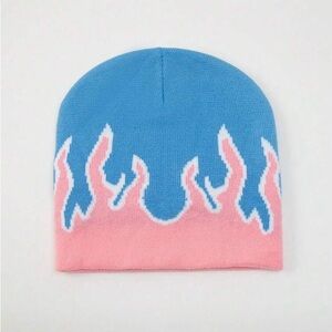 Men’s Blue and Pink Beanie